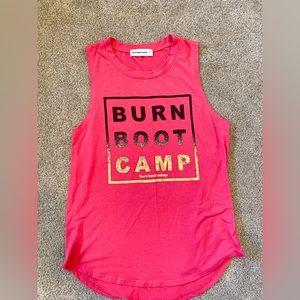 Burn Boot Camp Pink Gold Tank Small